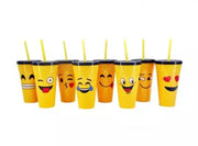 1 pcs Cute Emoji Straw Glass In Pakistan Just e-Store