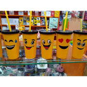 1 pcs Cute Emoji Straw Glass In Pakistan Just e-Store