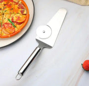 2 In 1 Stainless Steel Cake Server With Pizza Cutter In Pakistan Just e-Store