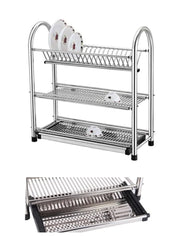 3 Tier Dish Rack and Plate Storage Holder For Kitchen In Pakistan Just e-Store