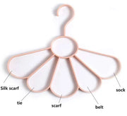 Flower Design 5 Ring Multipurpose Hanger ( Pack Of 2 )