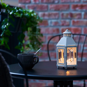 IKEA KRINGSYNT Lantern f/tealight, indoor/outdoor, white, 8 ¼ "