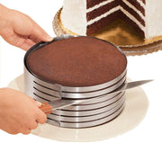 ADJUSTABLE STAINLESS STEEL ROUND SLICES OF  CAKE MOULD In Pakistan Just e-Store