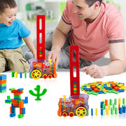 Automatic Domino Brick Train Kids Dominos Blocks Train Toy In Pakistan Just e-Store