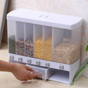Cereal Dispensers Plastic 6-Grid Rice Bucket In Pakistan Just e-Store