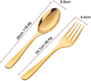 Gold 6PCS Unique Fork Stainless Steel Cutlery Set In Pakistan Just e-Store