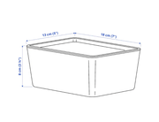 IKEA Kuggis Box With Lid White - 13x18x8 cm In Pakistan Just e-Store