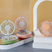 Mini USB Rechargeable Folding Pocket Cooler Fan With Makeup Mirror In Pakistan Just e-Store