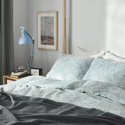 just ikea TRÄDKRASSULA Duvet Cover and Pillowcase - White/Blue - 150x200/50x80 cm ikea in pakistan