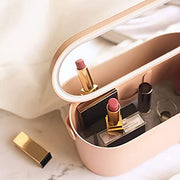 Portable cosmetic box with led mirror In Pakistan Just e-Store