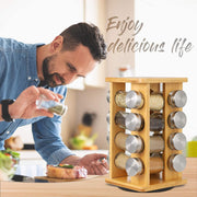 Spice Rack with 16 Jars In Pakistan Just e-Store