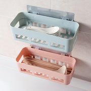 Toilet Wall Hanging Bathroom Storage Rack Basket No Trace Sticker In Pakistan Just e-Store